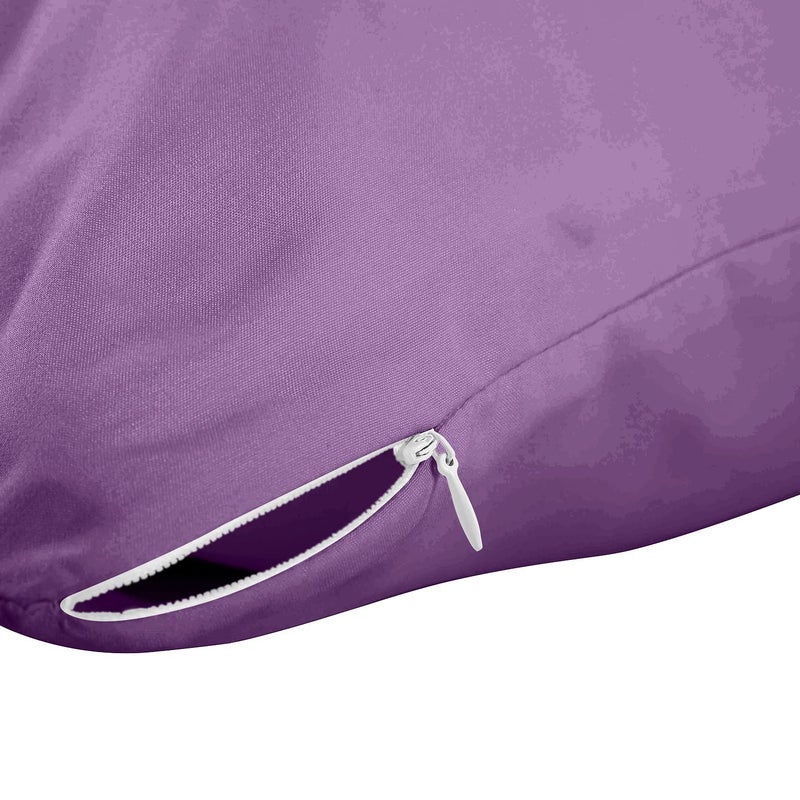 Evolive Ultra Soft Microfiber Body Pillow Cover/Pillowcases 21"x54" with Hidden Zipper Closure (21"x54" Body Pillow Cover, Lavender) - Image 4